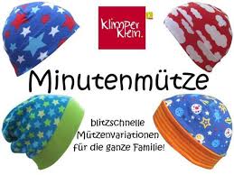 Jersey, sweatshirtstoff,polarfleece oder dehnbarer wollstoff bündchen: Schnittmuster Minutenmutze Von Klimperklein