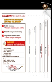 Sizing Guide Amazing Wristbands Print Cut Wrap