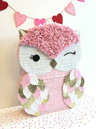 Basteln Mitpappmache Eule Rosa Soff Papier Servietten Girlande Herzen Federn Pinata Basteln Pinata Selber Basteln Piniata Basteln