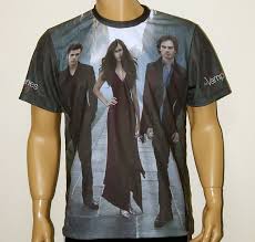 Looking for a good deal on the vampire diary shirt? Vampire Diaries T Shirt With Logo And All Over Printed Picture T Shirts With All Kind Of Auto Moto Cartoons And Music Themes