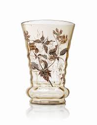 Emile Galle 1846 1904 Grand Vase En Verre Transparent Ambre A Corps Mouvemente Large Col Obl Vases En Verre Transparent Verre Art Deco Grand Vase En Verre