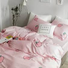Kawaii Peach Bedding Set Bedding Kawaii Peach Set Peach Bedding Otaku Room Kawaii Bedroom