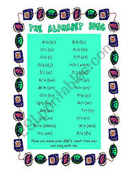 This kids series will help . The Alphabet Song Esl Worksheet By Ana B