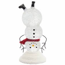 Kids love creating their own snow globes! 10 5 Whimsical Snowman Acrylic Led Snow Globe With 6 Hour Timer Melrose