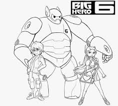 Print all the best 51 big hero 6 coloring pages printables for free from our coloring book. Big Hero 6 Robot Baymax Gogo Tomago Hiro Coloring Page
