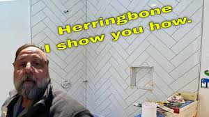 Herringbone is another classic subway tile pattern for the bathroom. How To Install Herringbone Subway Tile In A Shower Youtube