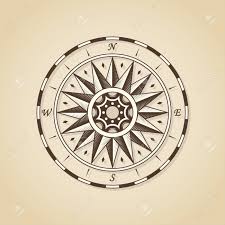 A compass rose, sometimes called a wind rose or rose of the winds, is a figure on a compass, map, nautical chart, or monument used to display the orientation of the cardinal directions (north, east, south, and west) and their intermediate points. Vintage Old Antique Nautical Compass Rose Royalty Free Cliparts Vectors And Stock Illustration Image 86620383