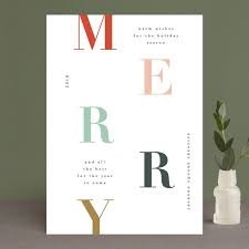 More celebrations brightened up our lives every year with poignant memories made each time. Minimal Merry Business Holiday Cards In Mint By Kelly Schmidt Corporate Christmas Cards Christmas Graphic Design Christmas Card Design