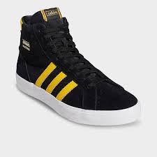 Adidas Black And Gold High Tops Men S Adidas Basket Profi Casual Shoes Finish Line In 2020 Casual Shoes Adidas Men High Top Shoes