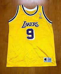 Vintage 1995 1998 Nick Van Exel Los Angeles Lakers Champion Jersey Size Youth Extra Large Shaquille O Neal Magic Johnson Nba Finals Kids Nick Van Exel Shaquille O Neal La Lakers Jersey