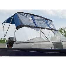 Bimini top with windshield connector and side curtains. Bimini Top For Deep V Aluminum Fishing Boat W Walk Thru Windshield 3 Bow 79 84w Overton S