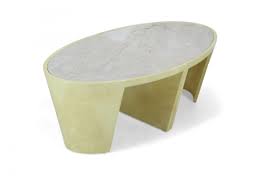 Find a great selection of wood coffee tables, metal accent tables, storage tables & more. Oval Shaped Two Sectioned Coffee Table With Marble Top