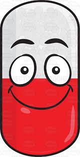 Smiling Medicinal Capsule Emoji Stock Cartoon Graphics Vector Toons Emoji Funny Emoji Medicine