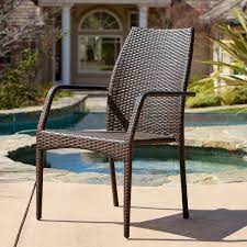 Noble House Canoga Multi Brown Wicker Outdoor Dining Chairs Set Of 2 6149 The Home Depot Wicker Patio Chairs Outdoor Wicker Chairs Outdoor Dining Chairs