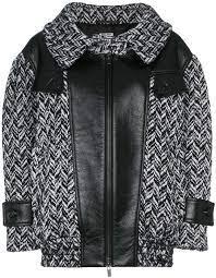 Miu Miu Oversized Tweed Coat Farfetch Miu Miu Napa Leather Tweed Coat