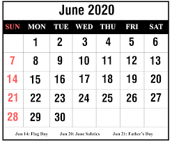 June 2020 Holidays Calendar Template In 2020 Printable Calendar Template Calendar Template September Calendar