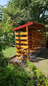 Einen Stabilen Brennholzunterstand Brennholzschuppen Gut Und Gunstig Selbst B In 2020 Garten Unterstand Brennholz Schuppen Holzunterstand