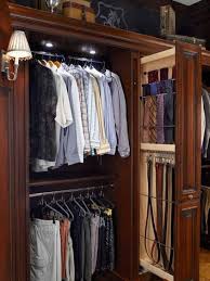 Handsome Closet Organize Cumbersome Ties Belts And Other Accessories Into One Spacious Area Having Everythin Men Closet Closet Designs Closet Storage Design