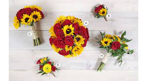 Longer lasting roses · free shipping · farm fresh flowers Summer Sunflowers Botanica Columbus Wedding Florist