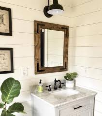 Rustic Mirror Farmhouse Mirror Country Framed Mirror Wood Mirror Bathroom Mirror Wall Mi Mirror Wall Bathroom Farmhouse Mirrors Farmhouse Bathroom Mirrors