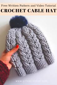 Beanies, berets, and slouchy hats featuring cable designs. Crochet Cable Hat Beginner Friendly Tutorial Sirin S Crochet