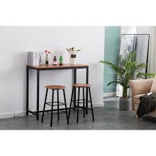 4 out of 5 stars with 9 ratings. 107x47x92cm Dining Table Set Breakfast Table Simple Bar Table Round Bar Stool One Table And Two Stools Dining Room Sets Aliexpress
