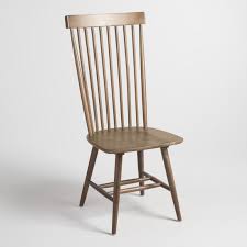 129 Set Of 2 World Market Gray Wood Kamron High Back Windsor Chairs Set Of 2 V1 Windsor Dining Chairs Wooden High Chairs Affordable Dining Room Chairs