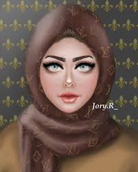 صور بنات كرتونيه بالحجاب رمزيات محجبات كرتون رسم