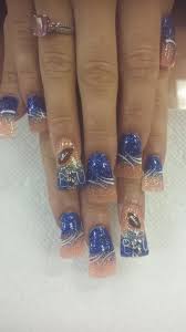 Football Nails Bsu Nails Boise State University Nails Football Nails Toe Nail Designs Acrylic Nail Designs
