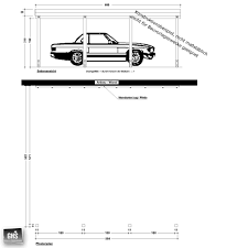 Anbau Carport 6x6 M Anlehncarport Grundkonstruktion Mit Stutzen 11x11 Cm