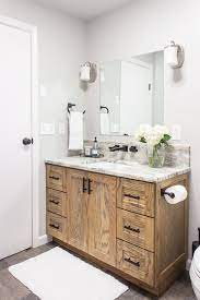 Read justin fink's full article from fine homebuilding #252 build your own bathroom vanity. Rustic Modern Bathroom Vanity Build Plans Shades Of Blue Interiors