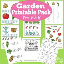 Garden Printable Preschool And Kindergarten Pack Itsybitsyfun Com Preschool Garden Preschool Lesson Plans Free Preschool Printables