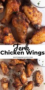 Air Fryer Jerk Chicken Wings Chicken Wing Recipes Jerk Chicken Wings Air Fryer Recipes Healthy