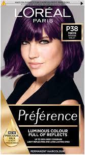 Fast & free shipping on many items! L Oreal Preference Permanent Hair Dye P38 Violet Vendetta Purple Amazon Co Uk