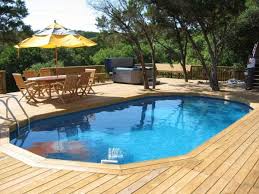 30 Above Ground Pool Deck Ideas With Steps To Build And The Cost