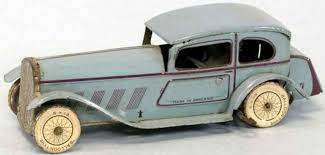 Toys New Wells Tin Toy Car Sedan Blue Clockwork Toys Tin Toys Toy Car