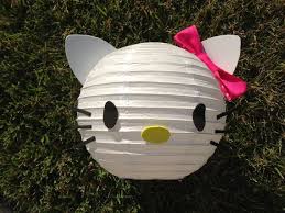 Hello Kitty Inspired White Paper Lantern Decoration In 2020 Paper Lanterns Paper Lantern Decor Hello Kitty Decorations