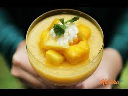 Resep Puding Mangga Sago Youtube Puding Mangga Makanan Puding