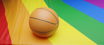 Basketball on Rainbow Color Background, Close Up. LGBT Basketball Sport  Event. 3d Render Stock Illustration - Illustration of game, pride: 245689797