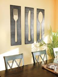 fork knife spoon wall art panel set