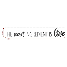 Find video, photos and more for the hallmark channel original movie the secret ingredient starring erin cahill and brendan penny. Acrylbuchstaben The Secret Ingredient Is Love Wall Art De