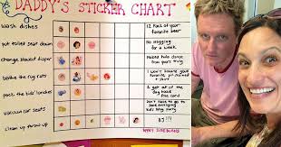 womans chore chart for her husband offers interesting rewards