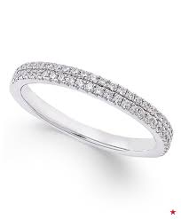 A Double Row Of Micro Pave Diamonds Adds Spectacular Sparkle To This White Gold Wedd Rose Gold Wedding Band Diamond Pave Wedding Bands Double Band Wedding Ring