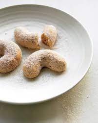 Logs and shape into crescents. Almond Crescent Cookies Recipe Martha Stewart