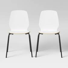 Stackable natalina solid wood stacking dining chair. Set Of 2 Bentwood Stacking Dining Chairs White Room Essentials Target