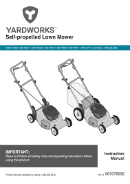 Yardworks lawn mowers | canadian tire. Self Propelled Lawn Mower Manualzz