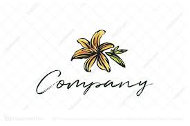 Lilly Flower Logo In 2020 Flower Logo Lilly Flower Spa Logo Design