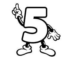 Numero 5 Para Colorear