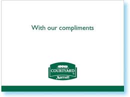 Check spelling or type a new query. Courtyard With Our Compliments Card 1221605