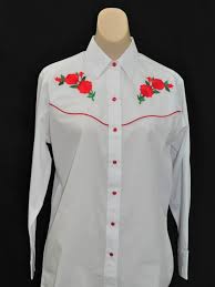 Orders over $75 ship free. 3803 Women S White With Red Rose Ely Country Charmers Embroidered Western Shirt Et Reavis Sonet Reavis Son